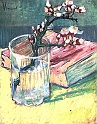 VAN GOGH VINCENT (1853-1890) - Blossoming Almond Branch in a Glass with a Book